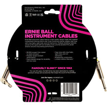 Ernie Ball P06400 PVC Straight to Right Angle Instrument Cable, White, 15ft