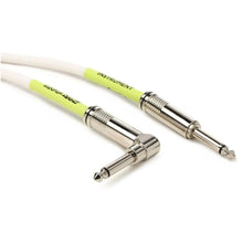 Ernie Ball P06400 PVC Straight to Right Angle Instrument Cable, White, 15ft