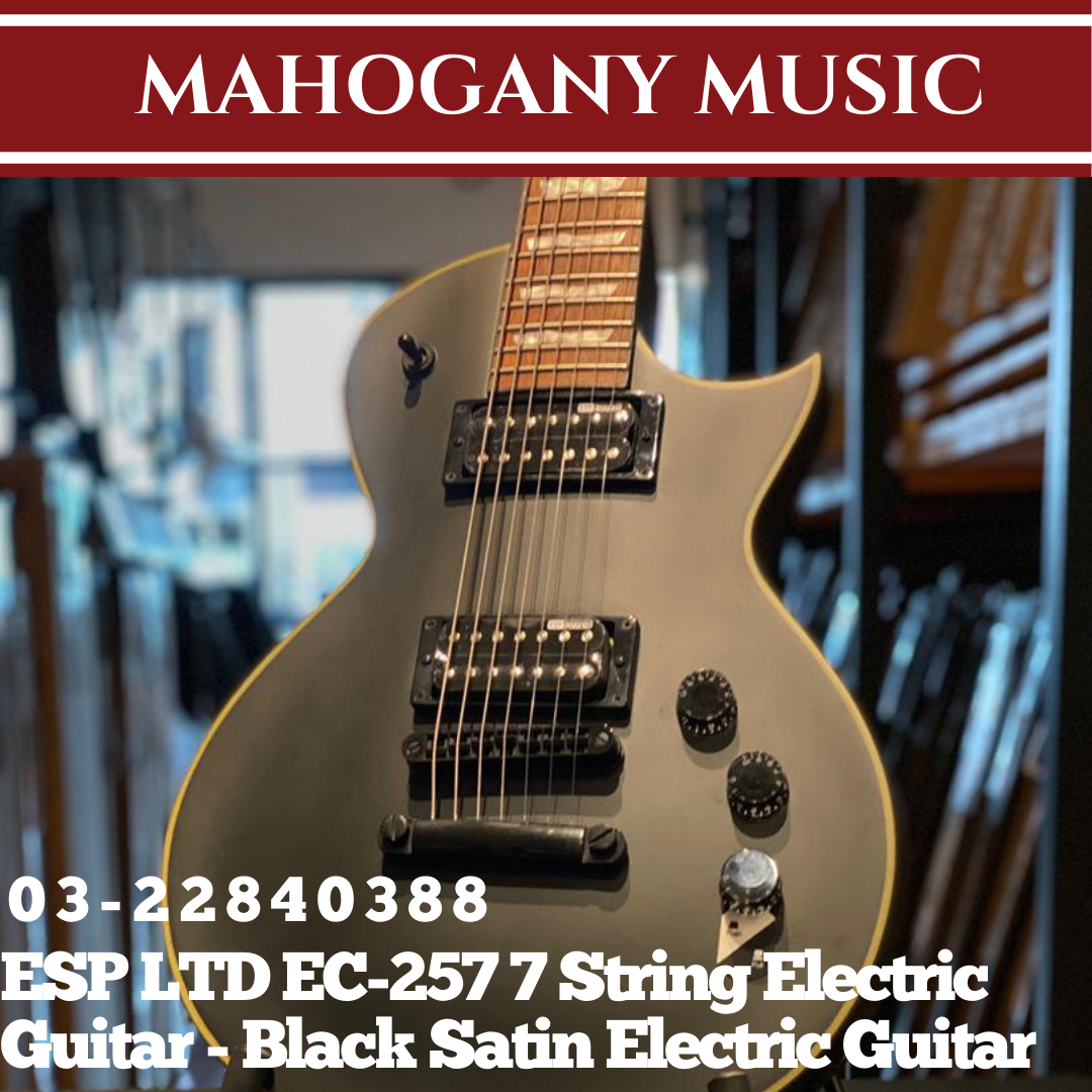 ESP LTD EC 257 7 String Electric Guitar Black Satin Electric