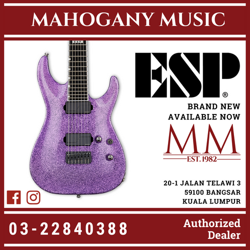 ESP E-II Horizon NT-7B Hipshot - Purple Sparkle [Made in Japan] Electric Guitar