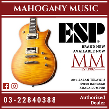 ESP LTD EC-1000T - Fishman Fluence Pickups - Flame Maple Top - Honey Burst Satin Electric Guitar