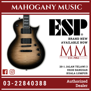 ESP LTD EC-1000T - Seymour Duncan Pickups - Flame Maple Top - Black Natural Burst Electric Guitar
