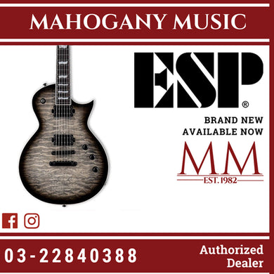 ESP LTD EC-1000T Quilted Maple Electric Guitar - Charcoal Burst