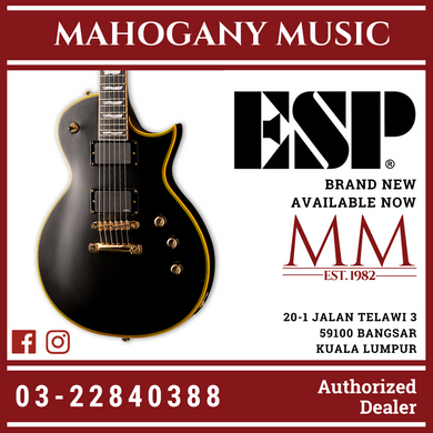 ESP LTD EC-1000 - EMG Pickups - Vintage Black Electric Guitar