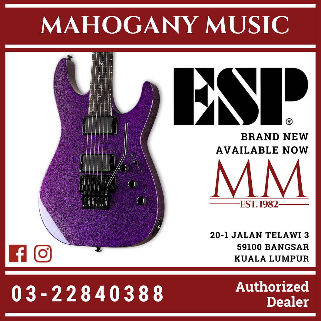 ESP LTD KH-602 Kirk Hammett Signature Electric Guitar with Hardcase - Purple Sparkle
