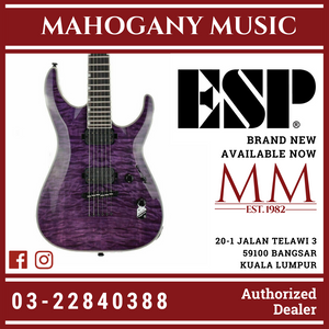 ESP LTD MH-1000NT -Seymour Duncan - Quilted Maple Top - See Thru Purple Electric Guitar