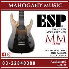 ESP LTD MH-1007 - EMG & Floyd Rose - Quilted Maple Top - Black Face Electric Guitar