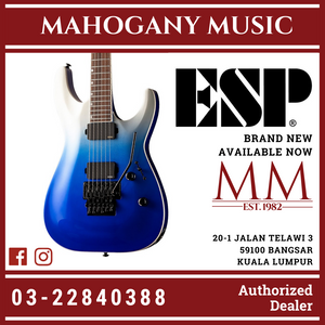 ESP LTD MH-400FR EMG & Floyd Rose - Blue Pearl Face Metallic Electric Guitar
