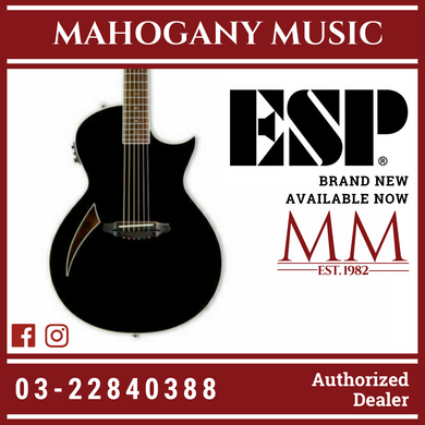 ESP LTD TL-6 Thinline Series Acoustic-Electric Guitar - Black