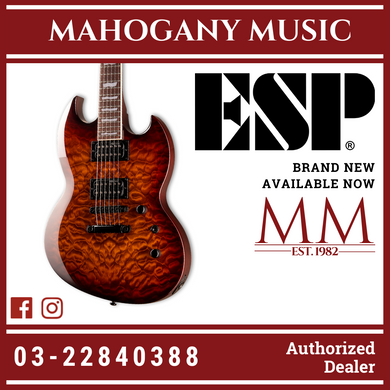 ESP LTD Viper-256 Electric Guitar - Dark Brown Sunburst