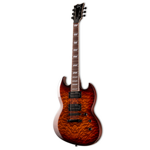 ESP LTD Viper-256 Electric Guitar - Dark Brown Sunburst