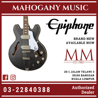 Epiphone Casino Worn Hollowbody Electric Guitar - Worn Ebony