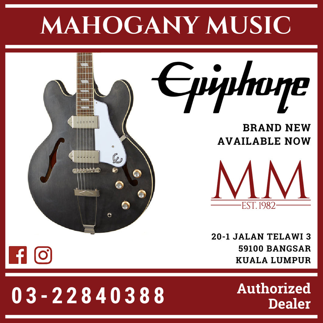 Epiphone Casino Worn Hollowbody Electric Guitar - Worn Ebony