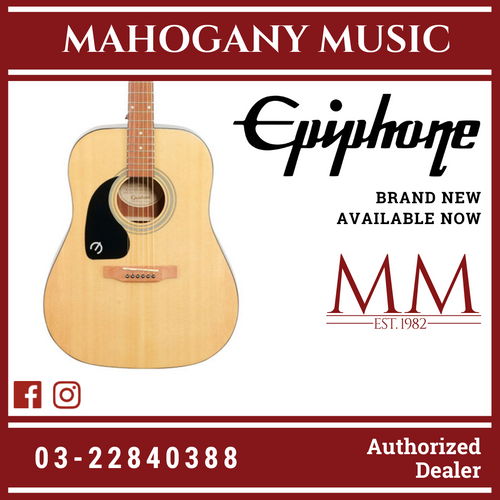 Epiphone DR-100 Dreadnought Left-Handed Acoustic Guitar - Natural (DR100)