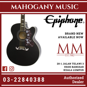 Epiphone EJ-200SCE Acoustic/Electric Guitar, Pau Ferro FB, Black