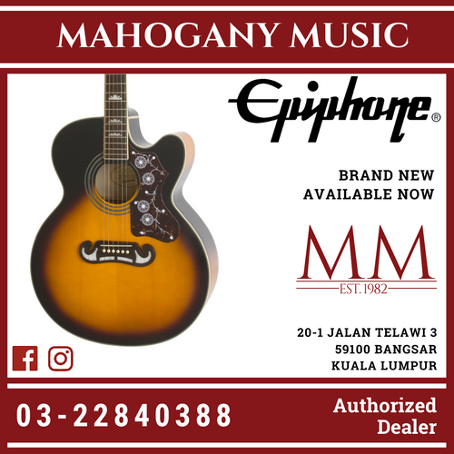 Epiphone EJ-200SCE Acoustic/Electric Guitar Vintage Sunburst