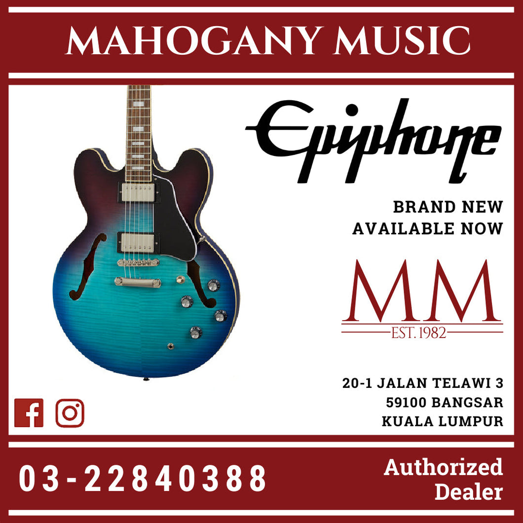 Epiphone ES-335 Figured Semi-Hollowbody Electric Guitar - Blueberry Burst