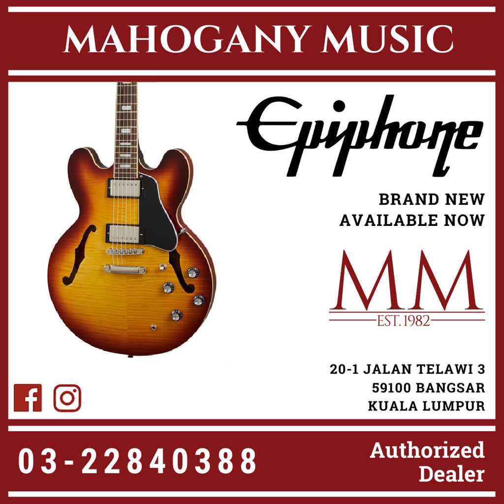 Epiphone ES-335 Figured Semi-Hollowbody Electric Guitar - Raspberry Te ...