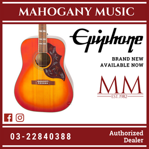 Epiphone Hummingbird Studio Solid Top Acoustic Guitar w/Fishman Sonitone, Faded Cherryburst