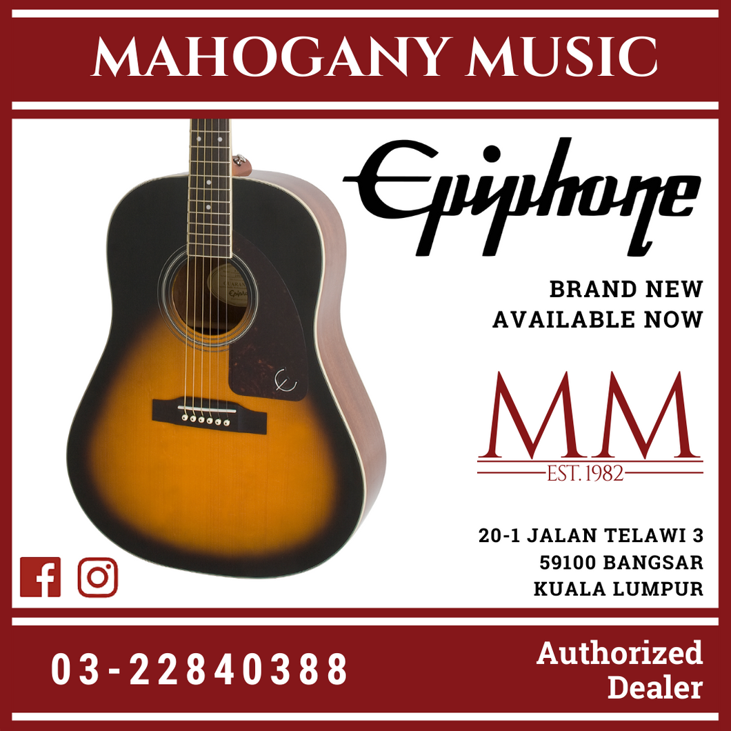 Epiphone J-45 Studio Acoustic Guitar, Vintage Sunburst
