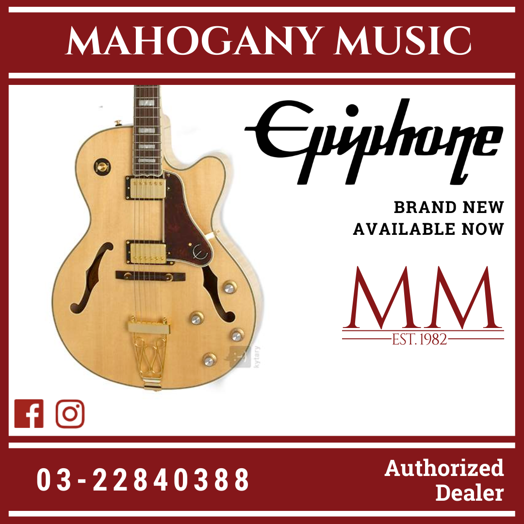 Epiphone Joe Pass Emperor II Pro Electric Guitar Natural NOS