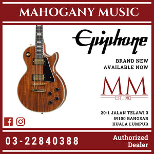 Epiphone Les Paul Custom Koa Electric Guitar - Natural