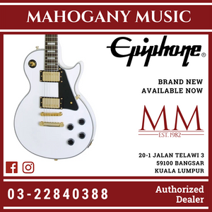 Epiphone Les Paul Custom Pro Electric Guitar, Rosewood Neck, Alpine White
