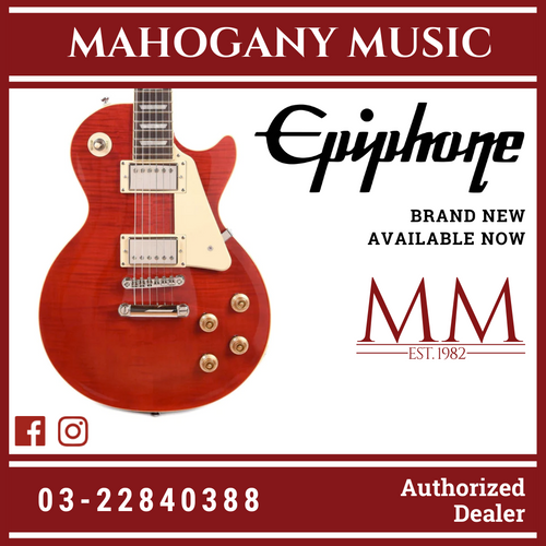 Epiphone Les Paul Standard 50s Electric Guitar, Trans Cherry