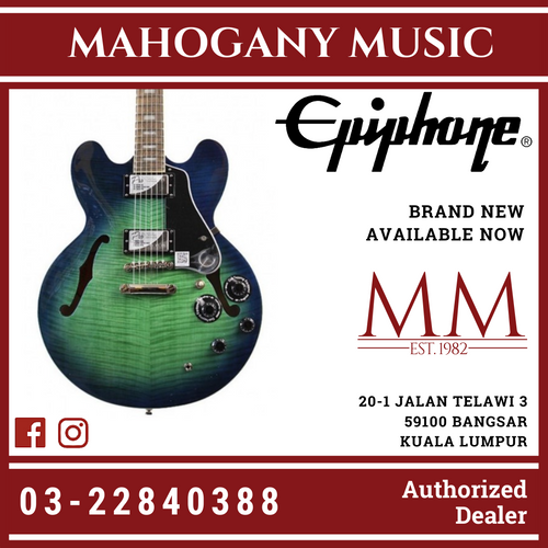 Epiphone Ltd Ed ES-335 PRO Electric Guitar, Aquamarine