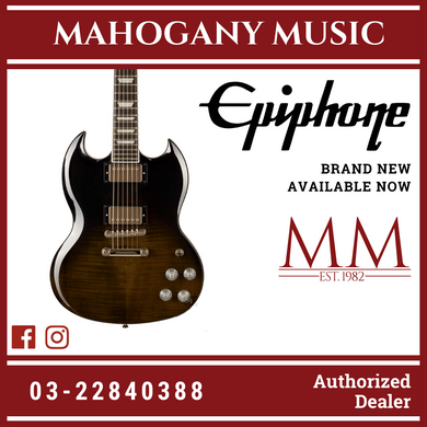 Epiphone SG Modern Figured Electric Guitar, Transparent Black Fade