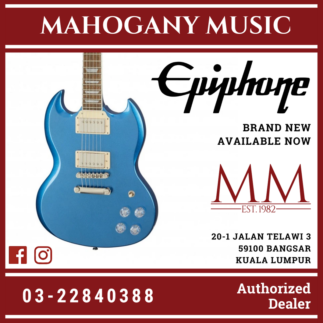 Epiphone SG Muse Electric Guitar, Radio Blue Metallic