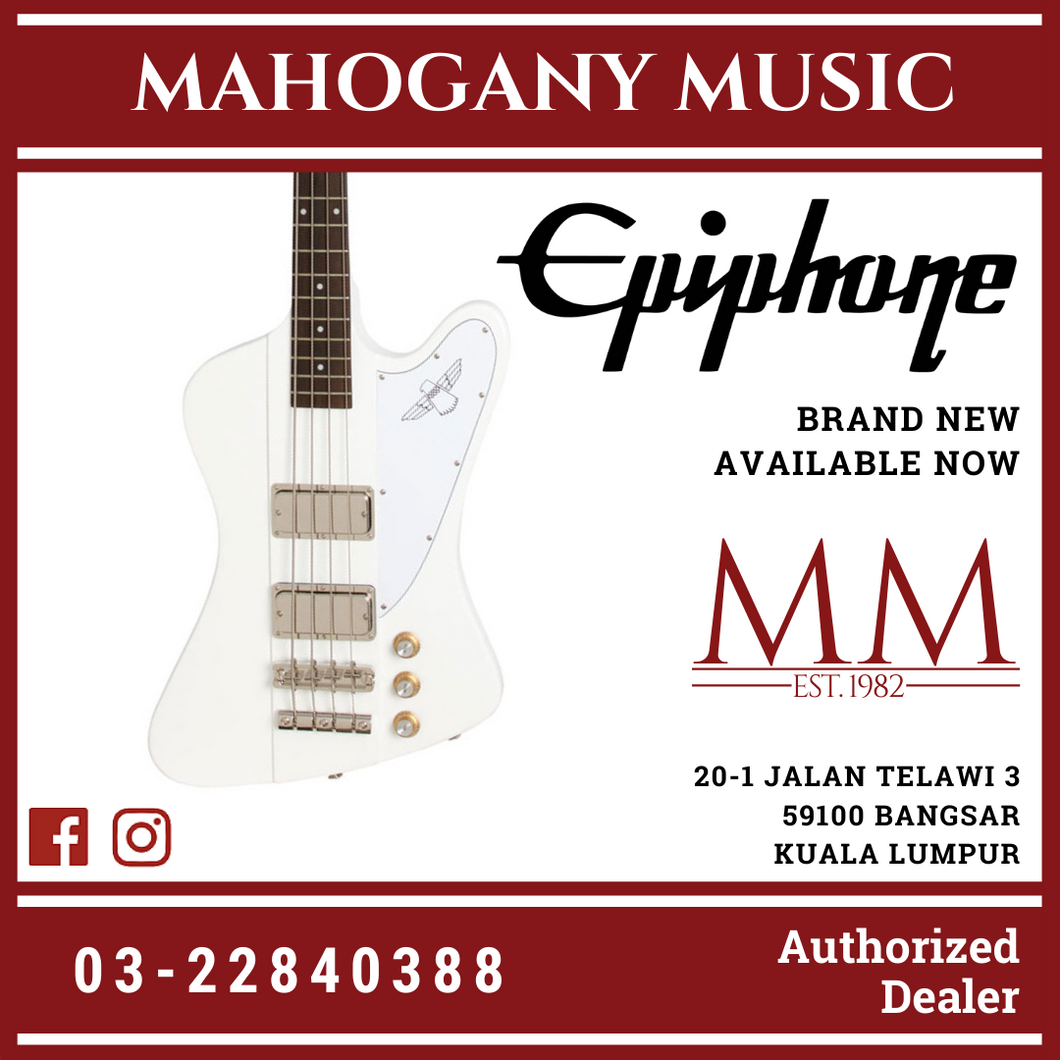 Epiphone Thunderbird Classic-IV Bass Guitar, Alpine White