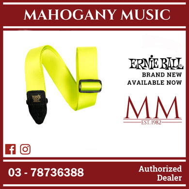 Ernie Ball 5320 Guitar Strap Premium, Neon Green