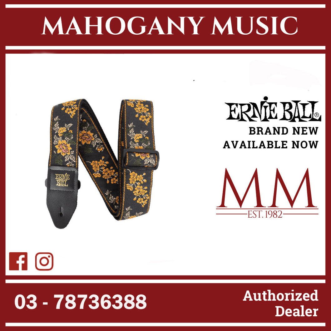 Ernie Ball 5363 Classic Jacquard Guitar Strap, Tangerine Blossom