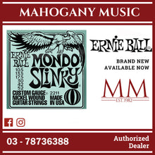 Ernie Ball P02211 Mondo Slinky Nickel Wound Electric Guitar Strings, 10.5-52 Gauge