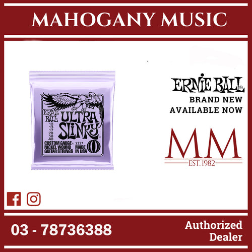 Ernie Ball P02227 Ultra Slinky Nickel Wound Electric Guitar Strings, 10-48 Gauge