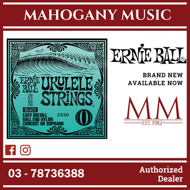 Ernie Ball P02326 Black Ball End Nylon Ukulele Strings