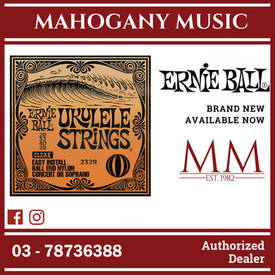Ernie Ball P02329 Clear Ball End Nylon Ukulele Strings