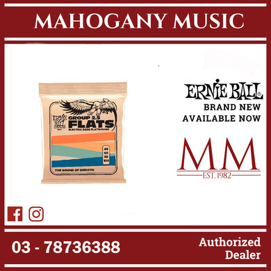 Ernie Ball P02805 Flatwound Group 2.5 Electric Bass Strings, 45-105 Gauge