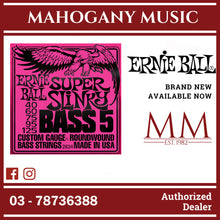 Ernie Ball P02824 Super Slinky Nickel Wound 5-String Electric Bass Strings, 40-125 Gauge