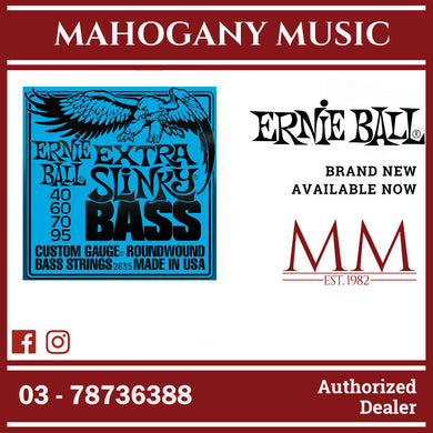 Ernie Ball P02835 Extra Slinky Nickel Wound Electric Bass Strings, 40-95 Gauge