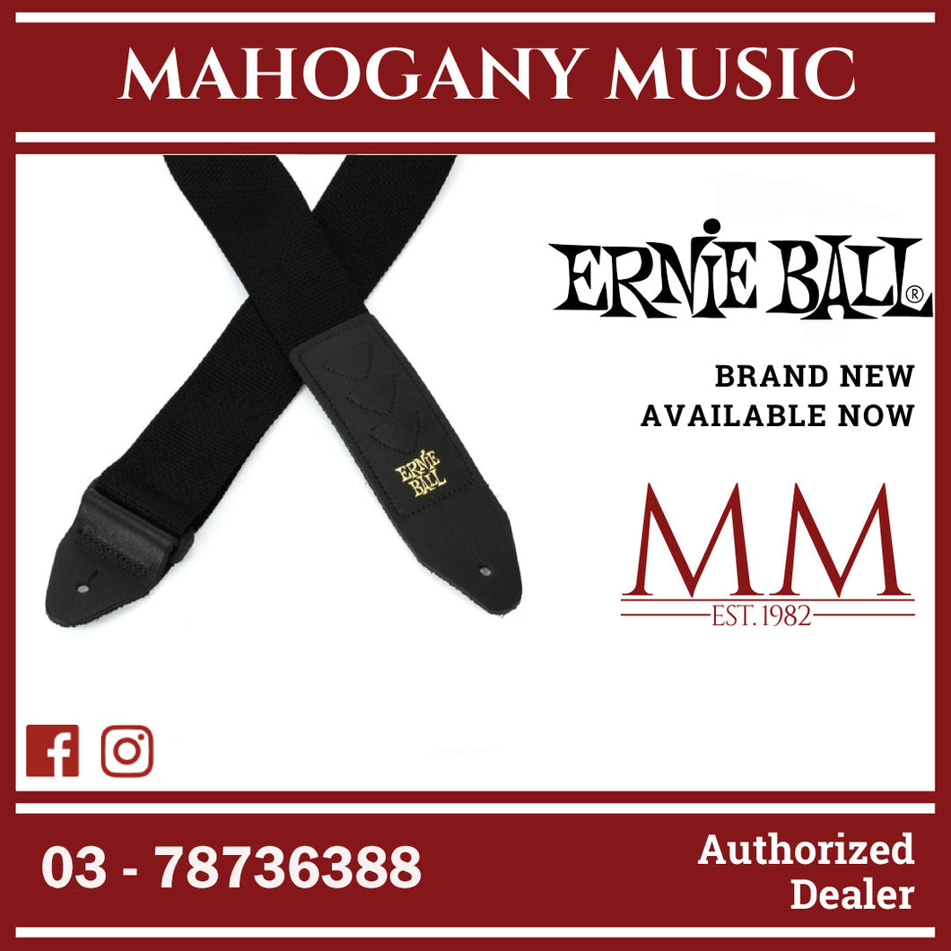 Ernie Ball P04039 Pickholder Polypro Guitar Strap, Black