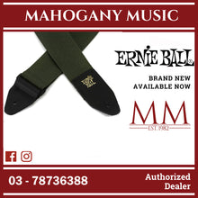 Ernie Ball P04048 Polypro Guitar Strap with Leather Ends, Olive