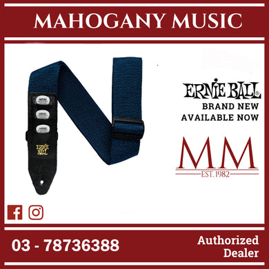 Ernie Ball P04236 Pickholder Polypro Guitar Strap, Navy