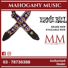 Ernie Ball P04699 Jacquard Guitar Strap, Navy Blue and Beige Peace Love Dove