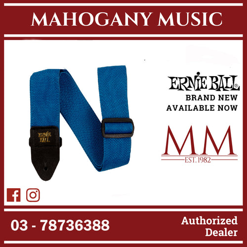 Ernie Ball P05352 Polypro Guitar Strap with Leather Ends, Pearl Blue and Black