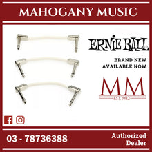 Ernie Ball P06384 Flat Ribbon Pedalboard Patch Cable, Right Angle to Right Angle, White, 3 inch, 3-Pack