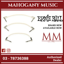 Ernie Ball P06385 Flat Ribbon Pedalboard Patch Cable, Right Angle to Right Angle, White, 6-inch, 3-Pack