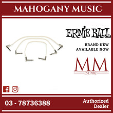 Ernie Ball P06386 Flat Ribbon Pedalboard Patch Cable, Right Angle to Right Angle, White, 12 inch, 3-Pack