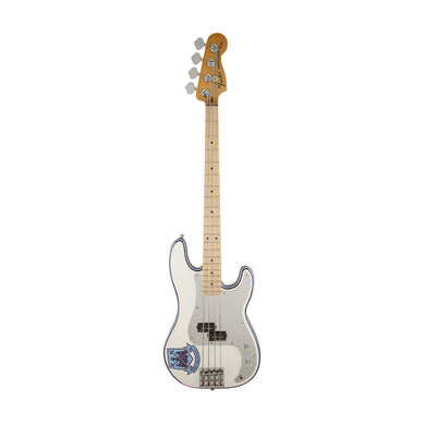 [PREORDER 2 WEEKS] Fender Steve Harris Signature Precision Bass Guitar, Maple FB, Olympic White w/Stripe